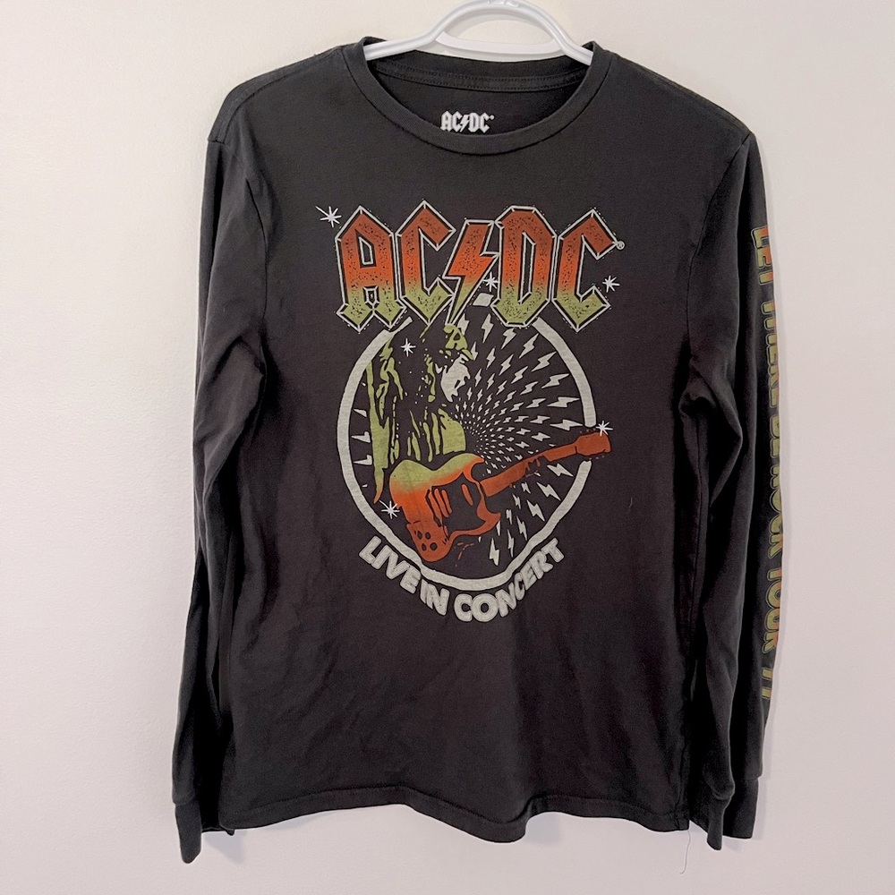 AC/DC Charcoal Long Sleeve Graphic Tee